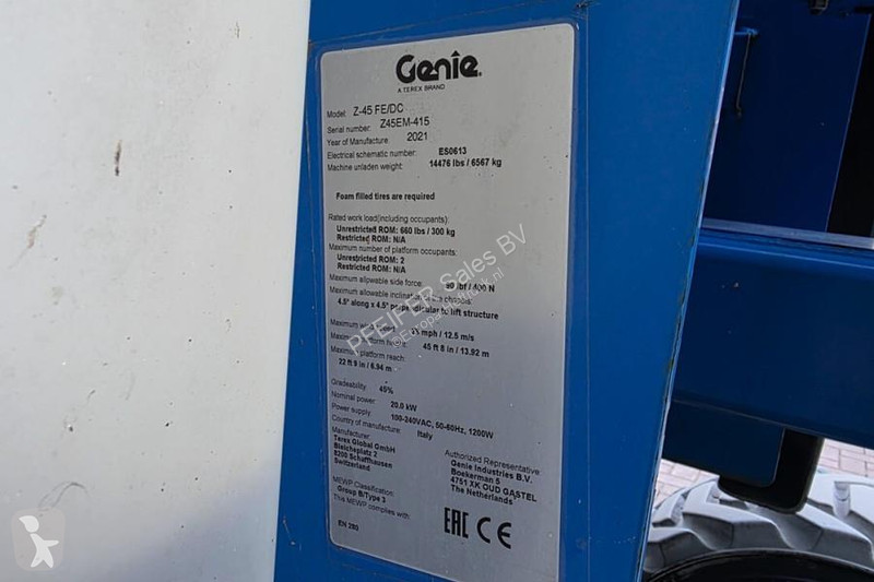 Plataforma elevadora Genie Z-45FE/DC Valid...