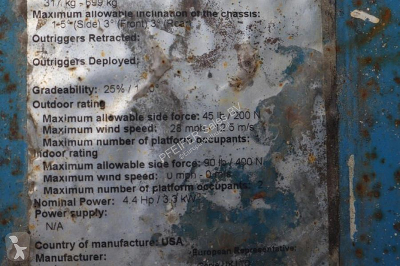 منصة تلسكوبية Genie Electric, Working Height...