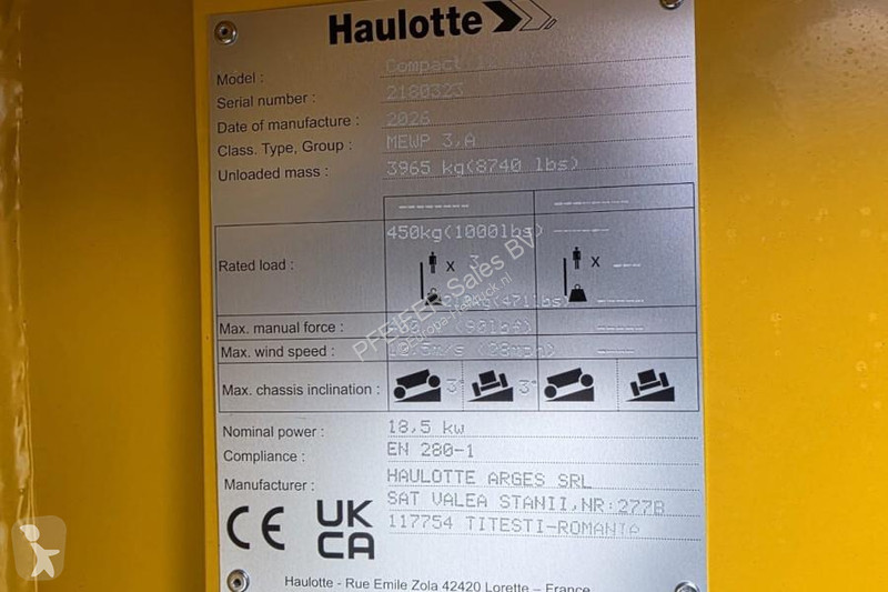Hoogwerker Haulotte COMPACT 12DX Valid...
