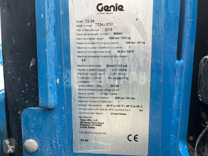 Vysokozdvižná plošina Genie TZ34 (12m)