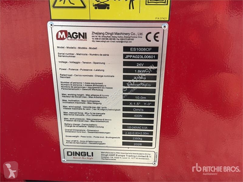 Автовишка Magni ES1008OF Electric Hydraulic Oil...