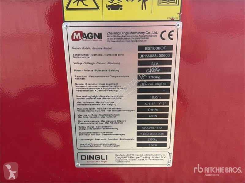 Автовишка Magni ES1008OF Electric Hydraulic Oil...