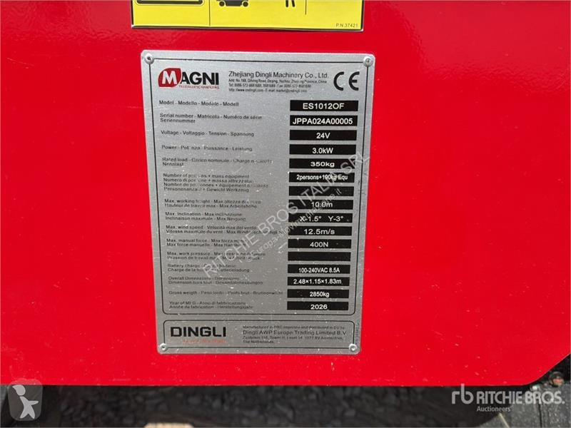 Автовишка Magni ES1012OF Electric Hydraulic Oil...
