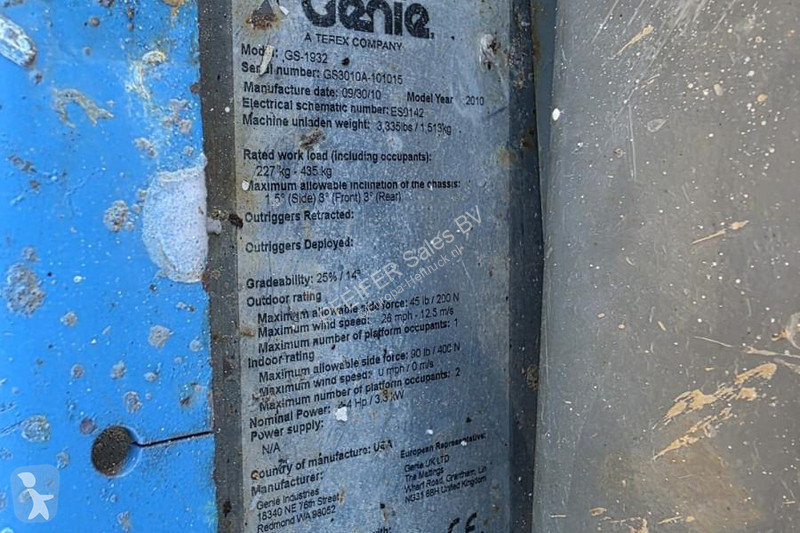 Plataforma Genie Electric, Working Height 7.8...