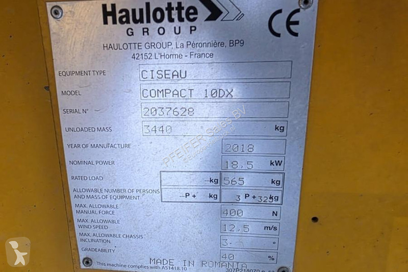 Plataforma Haulotte COMPACT 10DX Diesel, 4x4...