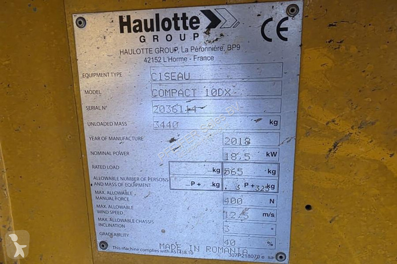 Plataforma Haulotte COMPACT 10DX Diesel, 4x4...