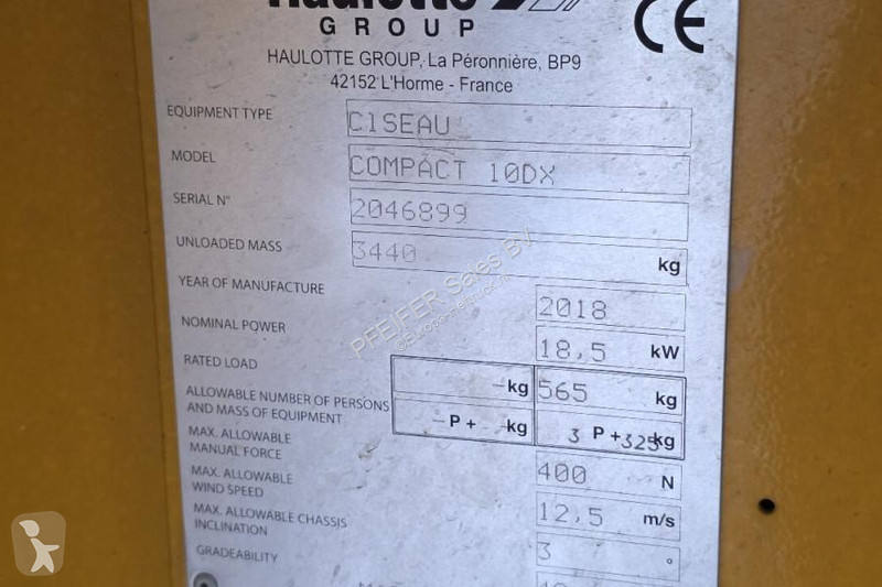 升降机 Haulotte COMPACT 10DX Diesel, 4x4 Drive,...