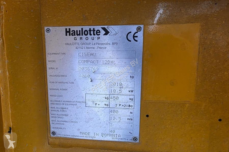 升降机 Haulotte Compact 12DX Diesel, 4x4 Drive,...