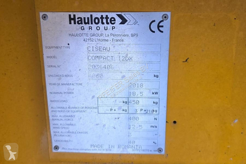 升降机 Haulotte Compact 12DX Diesel, 4x4 Drive,...