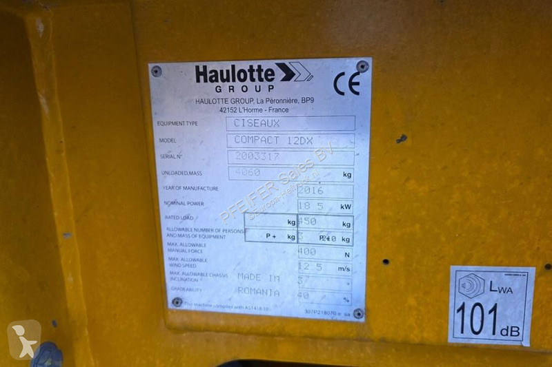 升降机 Haulotte Compact 12DX Diesel, 4x4 Drive,...