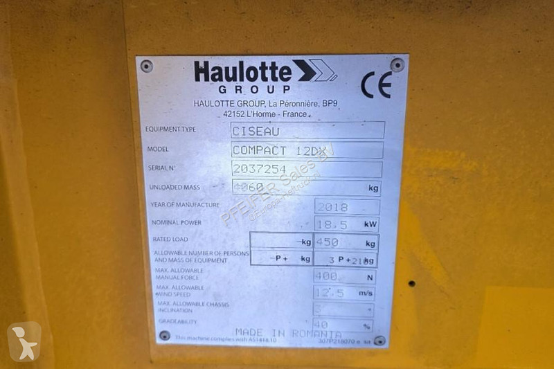 升降机 Haulotte Compact 12DX Diesel, 4x4 Drive,...