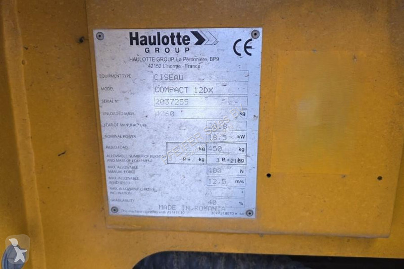 升降机 Haulotte Compact 12DX Diesel, 4x4 Drive,...