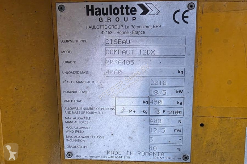 升降机 Haulotte Compact 12DX Diesel, 4x4 Drive,...
