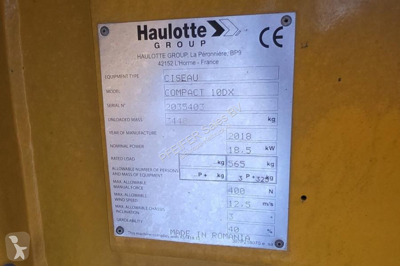 Plataforma Haulotte COMPACT 10DX Diesel, 4x4...