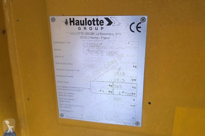 Emelőkosár Haulotte COMPACT 10DX Diesel, 4x4...