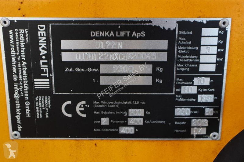 Вишка Denka Lift DL22N Electric, 22m Working...