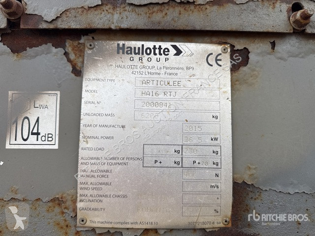 Plataforma Haulotte  HA16RTJ
