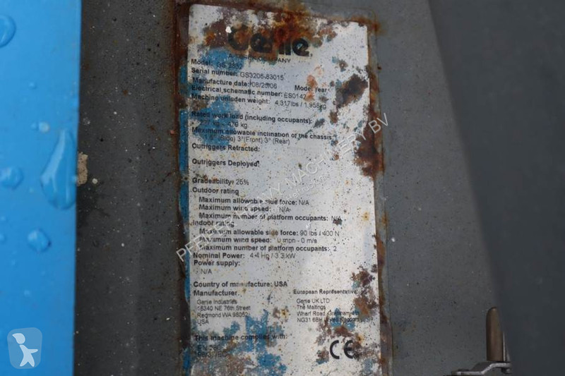 Nacelle Genie Electric, Working Height 10m,...
