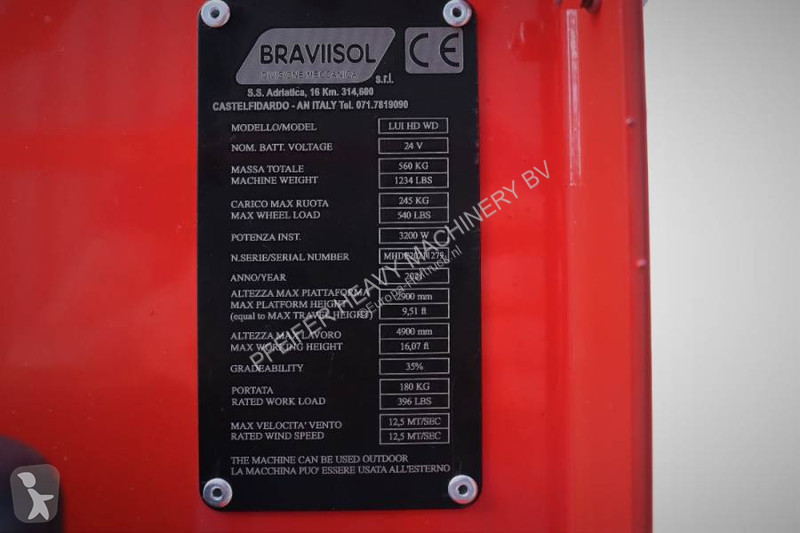 Piattaforma aerea Bravi LUI HD WD Leonardo New,...