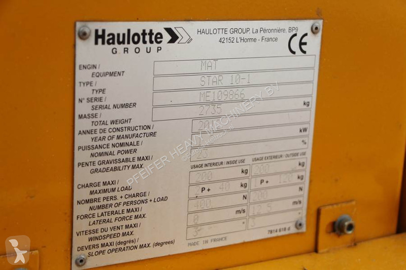 Nacelle Haulotte 10AC Valid inspection,...
