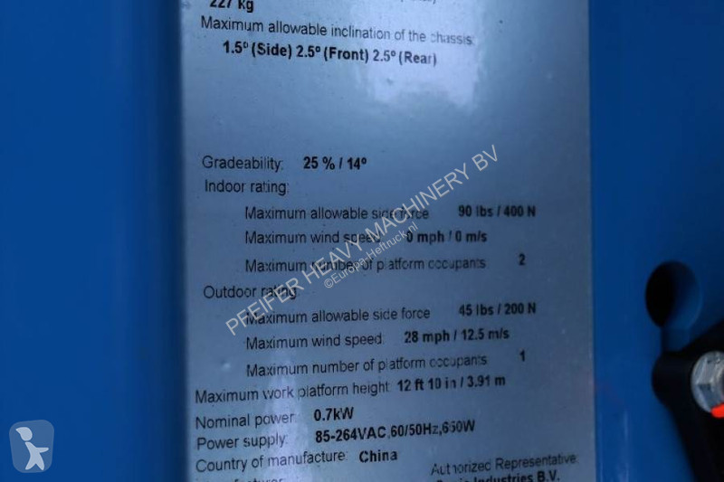 منصة تلسكوبية Genie GS1330M Valid inspection,...