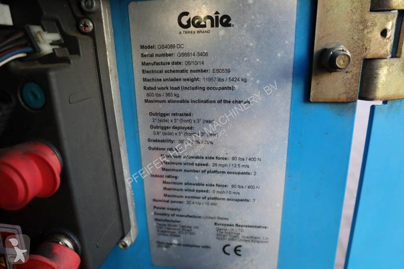 Nacelle Genie G69 Electric, 14m Working Height,...