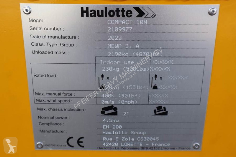 Plataforma Haulotte Compact 10N Valid...