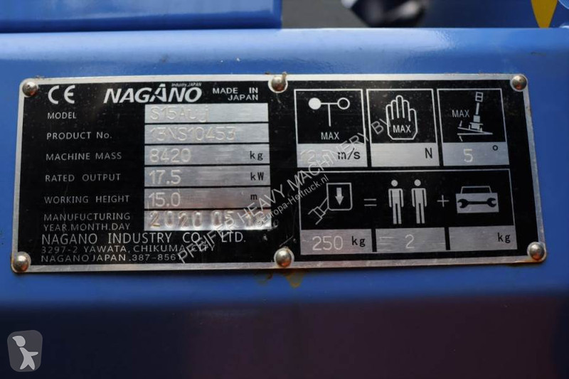 Piattaforma aerea Nagano S15Auj Valid...
