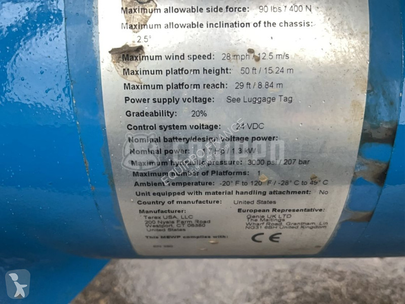 Nacelle Genie TZ-50 Hybrid w/Drive (17m)