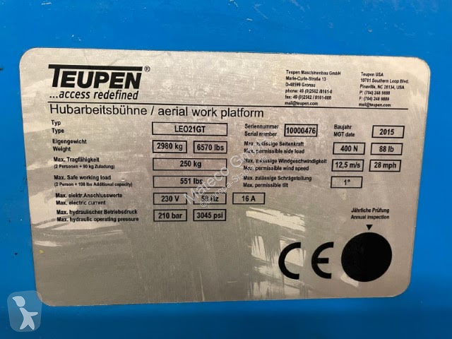 Nacelle Teupen LEO 21 GT