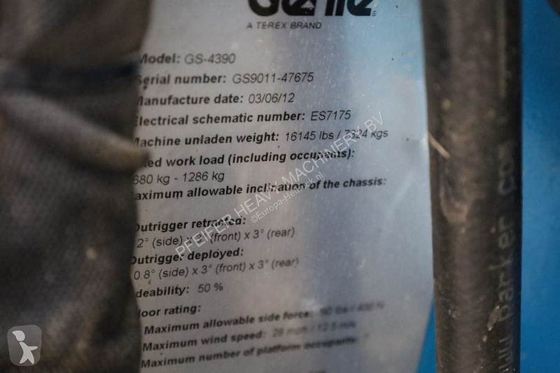 Hoogwerker Genie GS4390 Diesel, 4x4 Drive, 15m...