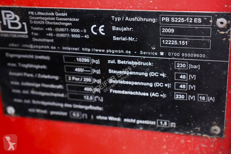 Nacela PB LIFT S225-12ES Electric, 22.5m...