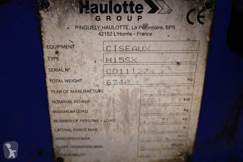 Hoogwerker Haulotte H15SX Diesel, 4x4 Drive 15...