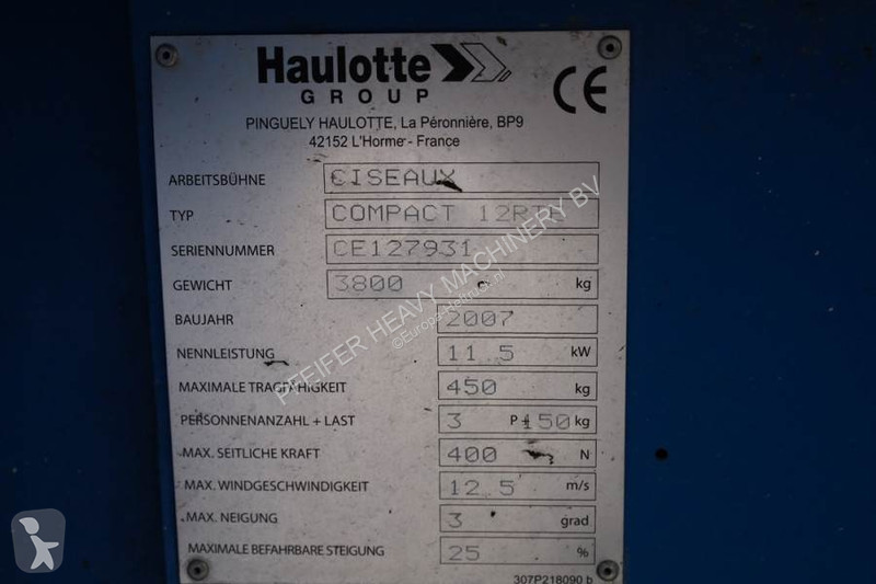 Hoogwerker Haulotte Compact 12RTE Electric, 12m...