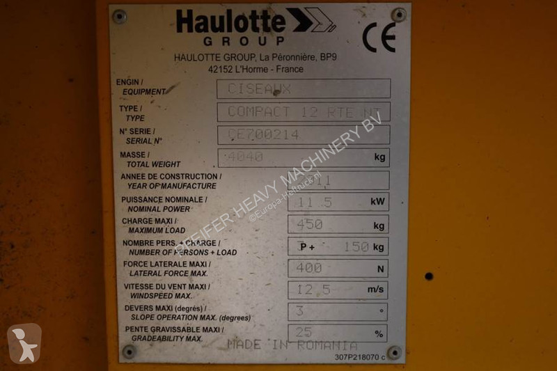 Hoogwerker Haulotte Compact 12RTE Electric, 12m...