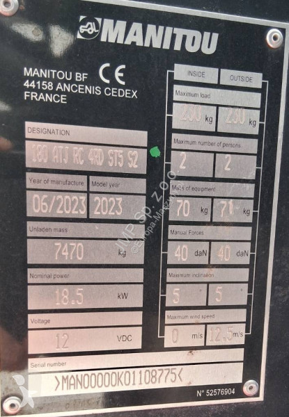 Nacelle Manitou RC 4RD ST5 S2