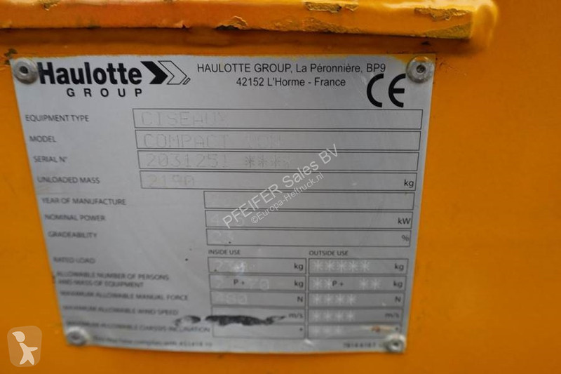 Gondola Haulotte Compact 10N Electric, 10m...