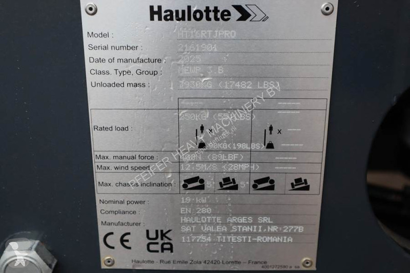 Nacelle Haulotte HT16RTJ PRO NEW / UNUSED,...