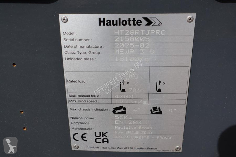 Plataforma elevadora Haulotte HT28RTJ Pro...