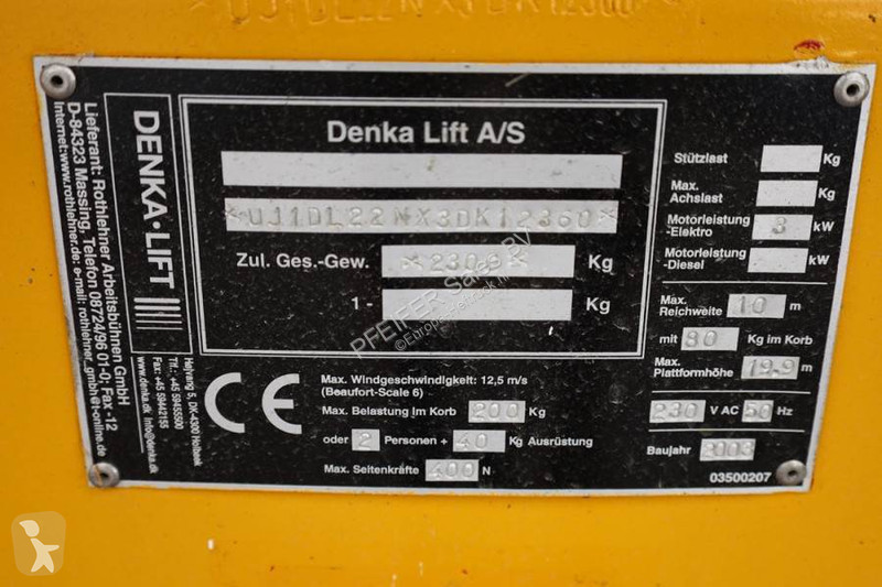 Lift Denka Lift DL22N Electric, 22m Working...
