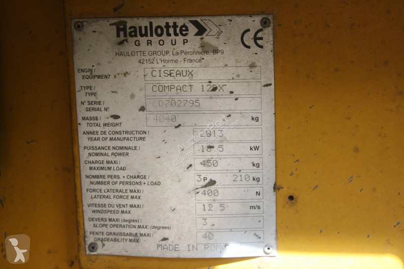 Nacelle Haulotte COMPACT 12DX