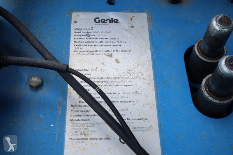 Nacelle Genie Electric, Working Height 7.8 m,...