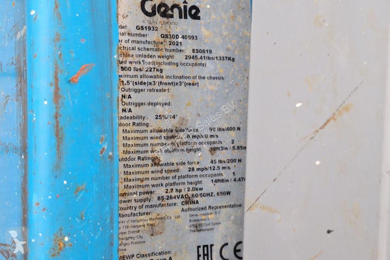 Vysokozdvižná plošina Genie E-Drive Several In...
