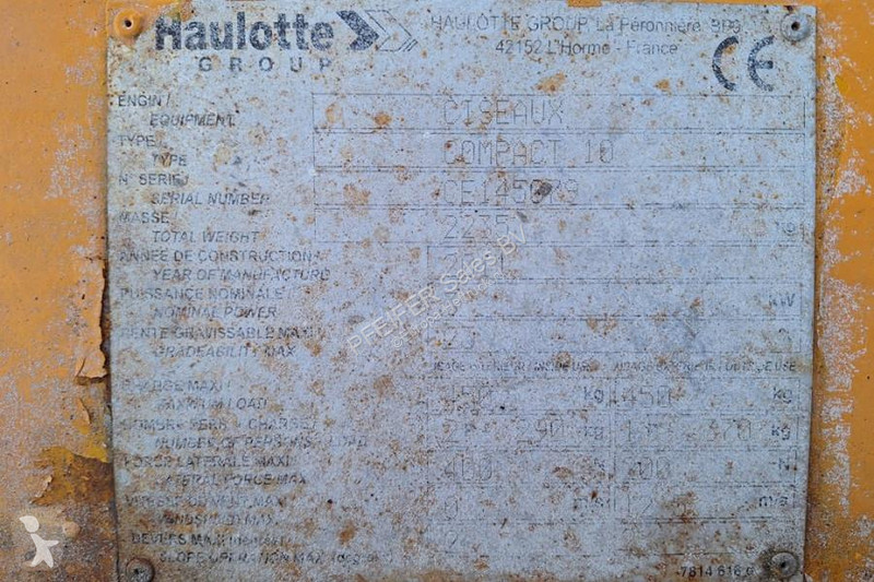 منصة تلسكوبية Haulotte Compact 10 Electric, 10m...