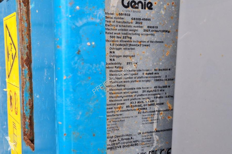 Vysokozdvižná plošina Genie E-Drive Several In...