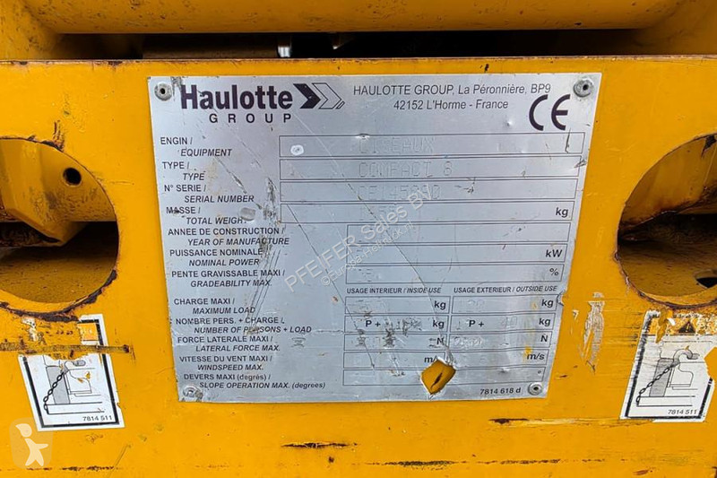 Vysokozdvižná plošina Haulotte Compact 8...