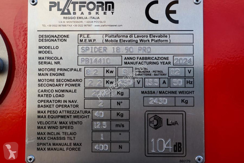 Gondol Platform Basket Spider 18.90 PRO CE...