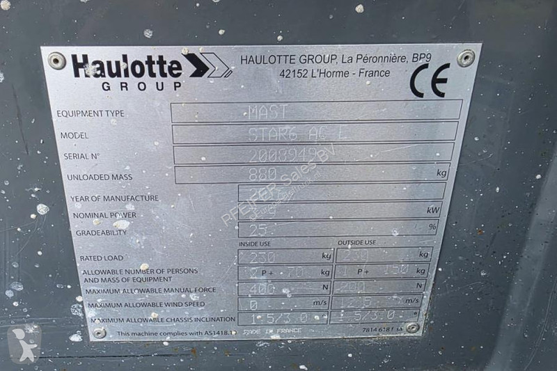 منصة تلسكوبية Haulotte Electric, Non Marking...