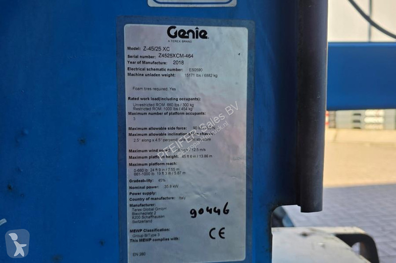 Vysokozdvižná plošina Genie Z45/25 XC Diesel,...