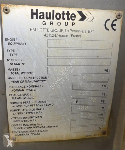 منصة تلسكوبية Haulotte